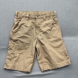 Carhartt Cargo Shorts Mens 32 Beige Canvas Relaxed Fit Utility Workwear Pockets